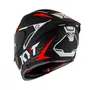 Capacete Kyt Striker 2V Asphalt Preto Fosco Vermelho