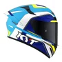 Capacete KYT TT Course Grand Prix Branco Azul