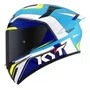 Capacete KYT TT Course Grand Prix Branco Azul