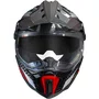 Capacete Ls2 Explorer C Mx701 Frontier Titanium Vermelho