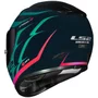 Capacete LS2 FF323 Arrow R Flames Azul Vermelho