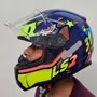 Capacete Fechado LS2 FF353 Khan Amarelo Azul