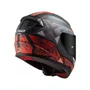 Capacete Fechado Ls2 Ff353 Rapid Xtreet Fosco Preto Vermelho