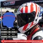 Capacete Ls2 Ff805 Thunder C GP Baz Branco Azul Vermelho