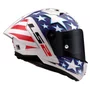 Capacete Ls2 Ff805 Thunder C GP Baz Branco Azul Vermelho