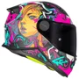 Capacete Fechado Ls2 Infantil FF812 Cyberg Roxo Cyan Fosco