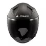 Capacete Aberto LS2 Infinity 2 C Solid Carbon Preto Fosco
