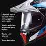 Capacete Ls2 Mx701 Frontier Full Carbon 3x1 Com Óculos Solar