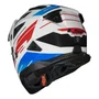 Capacete Ls2 MX702 Pioneer 2 Namib Branco Azul Vermelho