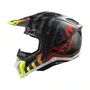 Capacete Motocross Ls2 Mx703 X Force C Barrier Amarelo Vermelho