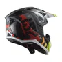 Capacete Motocross Ls2 Mx703 X Force C Barrier Amarelo Vermelho