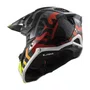 Capacete Motocross Ls2 Mx703 X Force C Barrier Amarelo Vermelho