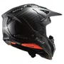 Capacete Motocross Ls2 Mx703 X Force C Solid Carbon Preto