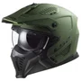 Capacete Aberto LS2 OF606 Drifter 4 em 1 Verde Militar Fosco