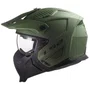 Capacete Aberto LS2 OF606 Drifter 4 em 1 Verde Militar Fosco