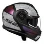 Capacete Articulado LS2 Strobe 2 Orion Preto Roxo Fosco