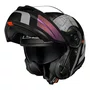 Capacete Articulado LS2 Strobe 2 Orion Preto Roxo Fosco