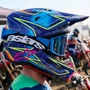Capacete Motocross Off Road Alpinestars SM7 Cast Azul Rosa Amarelo