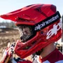 Capacete Motocross Off Road Alpinestars SM7 Core Vermelho