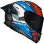 Capacete Norisk Carbon R Rider Branco Azul Vermelho