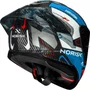 Capacete Norisk Carbon R Rider Branco Azul Vermelho