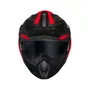 Capacete Aberto Norisk Darth 2 Preto Fosco Vermelho