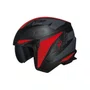 Capacete Aberto Norisk Darth 2 Preto Fosco Vermelho