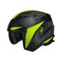 Capacete Aberto Norisk Darth 2 X1 Preto Fosco HV Amarelo