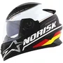 Capacete Fechado Norisk FF302 Grand Prix Alemanha Branco Preto