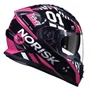 Capacete Fechado Norisk FF302 Soul Tokyo Preto Rosa