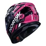 Capacete Fechado Norisk FF302 Soul Tokyo Preto Rosa