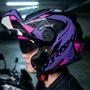 Capacete Norisk Ff345 Route Speedmax Preto Roxo