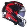 Capacete Articulado Norisk FF345 Route Speedmax Preto Vermelho Prata