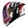 Capacete Norisk Flow Daytona Branco Vermelho