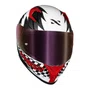 Capacete Norisk Flow Daytona Branco Vermelho
