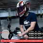 Capacete Fechado Norisk Flow Daytona Branco Vermelho