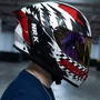 Capacete Fechado Norisk Flow Daytona Branco Vermelho