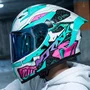 Capacete Norisk Flow Robot Branco Verde