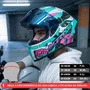 Capacete Norisk Flow Robot Branco Verde