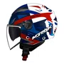 Capacete Aberto Norisk Orion SV Denver Azul Vermelho