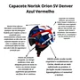 Capacete Aberto Norisk Orion SV Denver Azul Vermelho