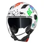 Capacete Aberto Norisk Orion SV Free Branco Laranja
