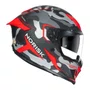 Capacete Fechado Norisk Rock C/ Oculos Solar Tactical Preto Vermelho