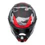 Capacete Fechado Norisk Rock C/ Oculos Solar Tactical Preto Vermelho