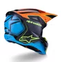 Capacete Off Road Alpinestars SM3 Fray Preto Laranja Amarelo