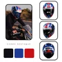 Capacete Fechado Racer1 Rc1 Icone Azul Branco Vermelho Mais Viseira Rc1 Fume