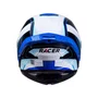 Capacete Fechado Racer1 Rc1 Icone Branco Preto Azul