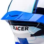 Capacete Fechado Racer1 Rc1 Icone Branco Preto Azul