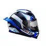 Capacete Fechado Racer1 Rc1 Icone Branco Preto Azul Mais Viseira Rc1 Fume