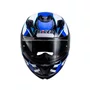 Capacete Fechado Racer1 Rc1 Icone Branco Preto Azul Mais Viseira Rc1 Fume